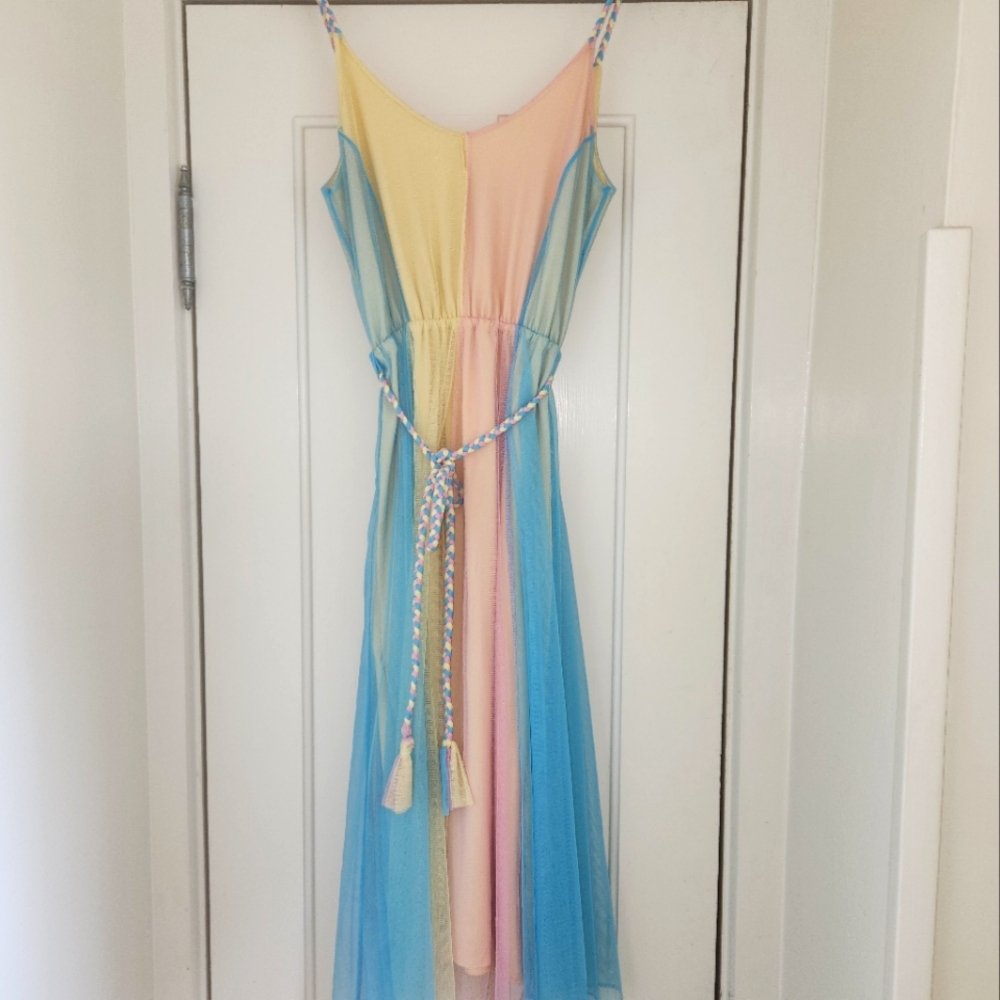 UNIF Cotton Candy Rainbow Tulle Dress - Picture 14 of 14